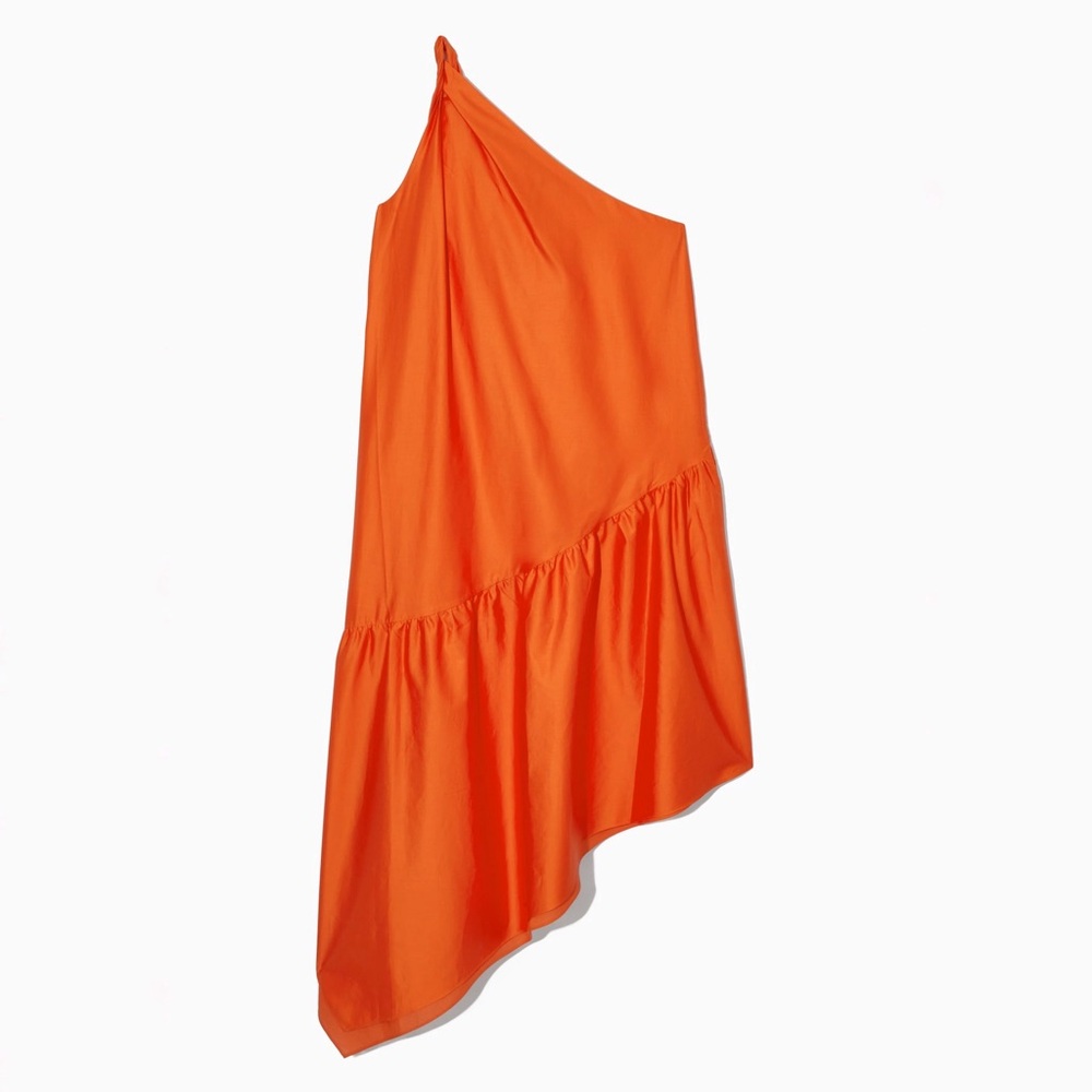 New COS TWISTED ASYMMETRIC TRAPEZE Midi Dress - sz 8